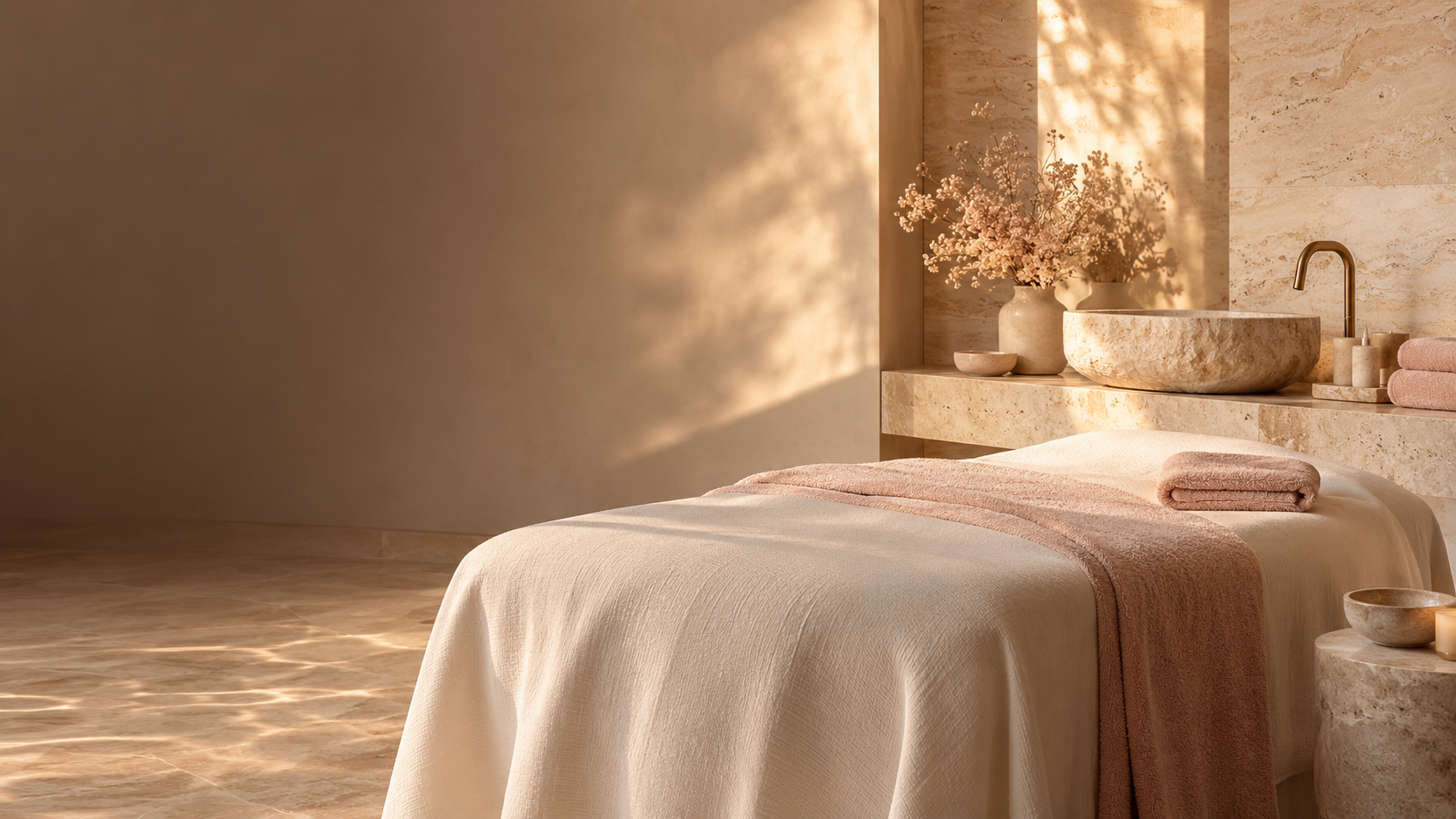 A calm treatment space at Lavin Beauty
